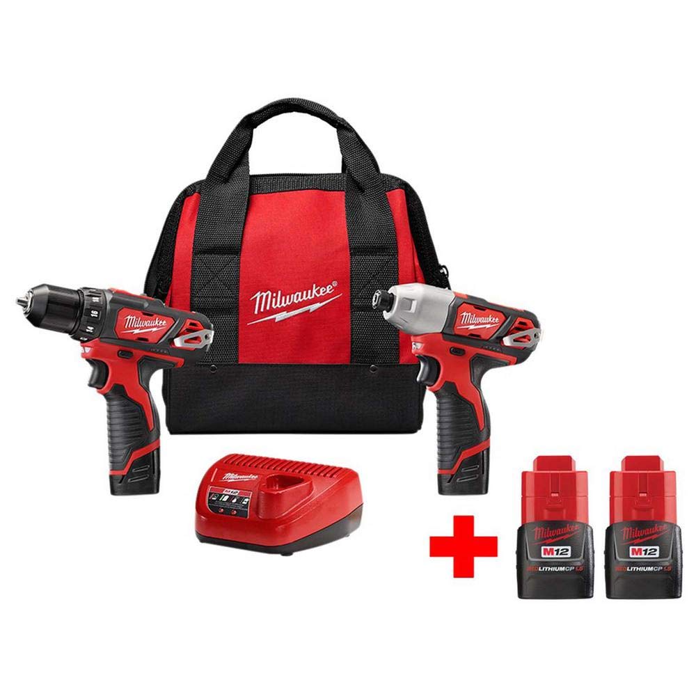 M12 12-Volt Lithium-Ion Cordless Drill Driver/Impact Driver Combo Kit (2-Tool) with Free M12 1.5Ah Battery