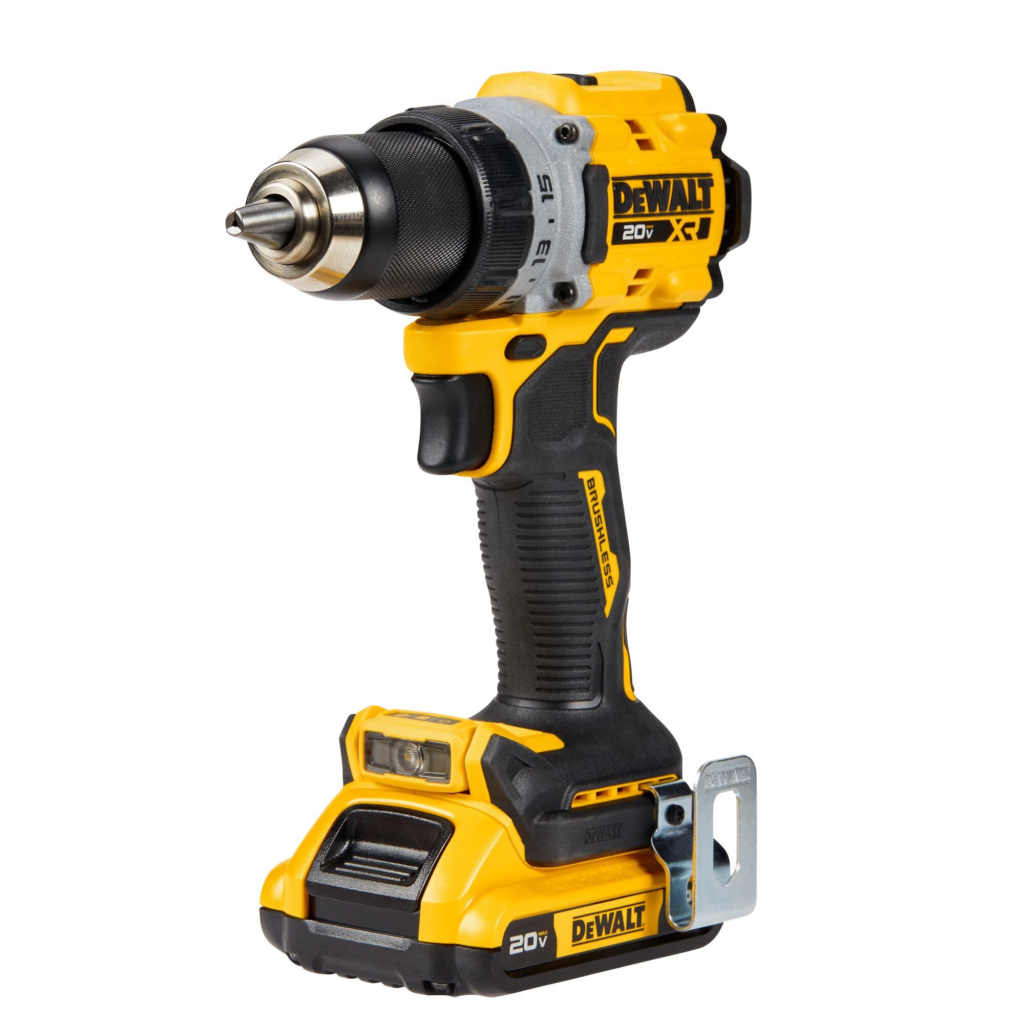 DEWALT 20V MAX XR Cordless Drill/Driver Kit, Brushless, Compact, with 2 Batteries and Charger